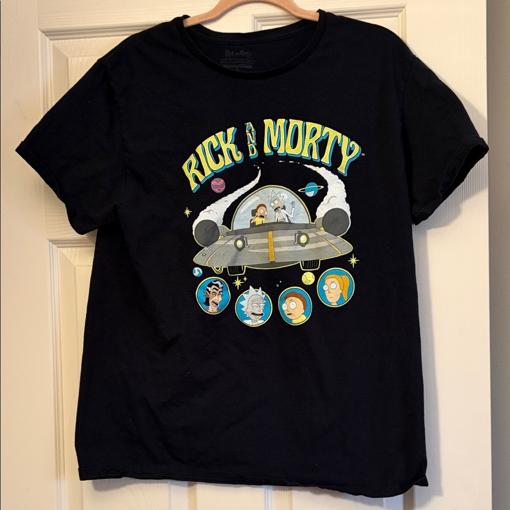 Rick and Morty Men's Black Graphic Tee